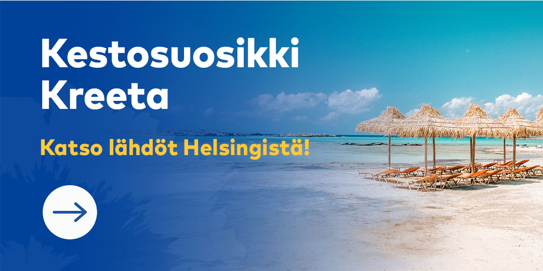 Kestosuosikki Kreeta - Katso lähdöt Helsingistä!
